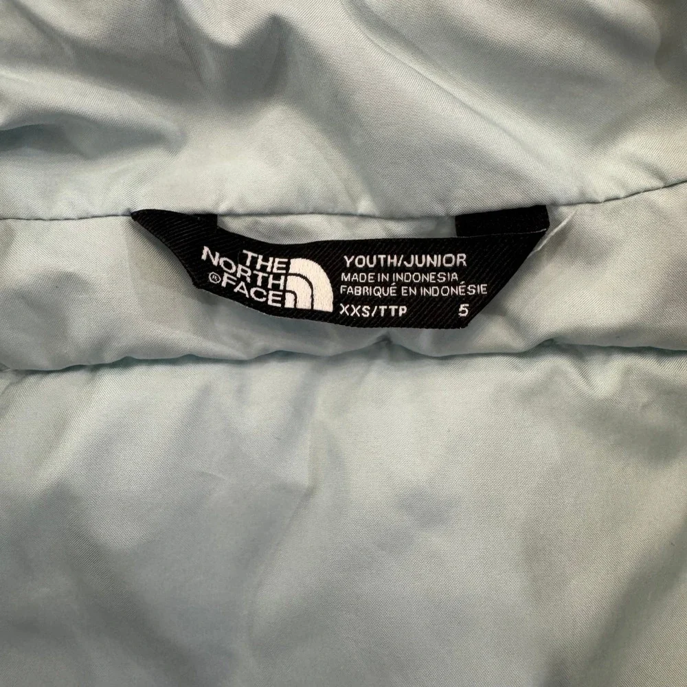 The North Face Youth XXS 5 Blue Gray Insulated Puffer Jacket Mix N Match